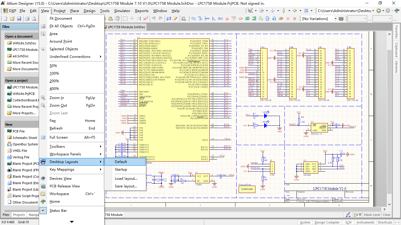 Altium Designer 15常用工作面板详解