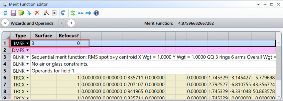 Ansys Zemax | 如何对中间面进行优化的图3