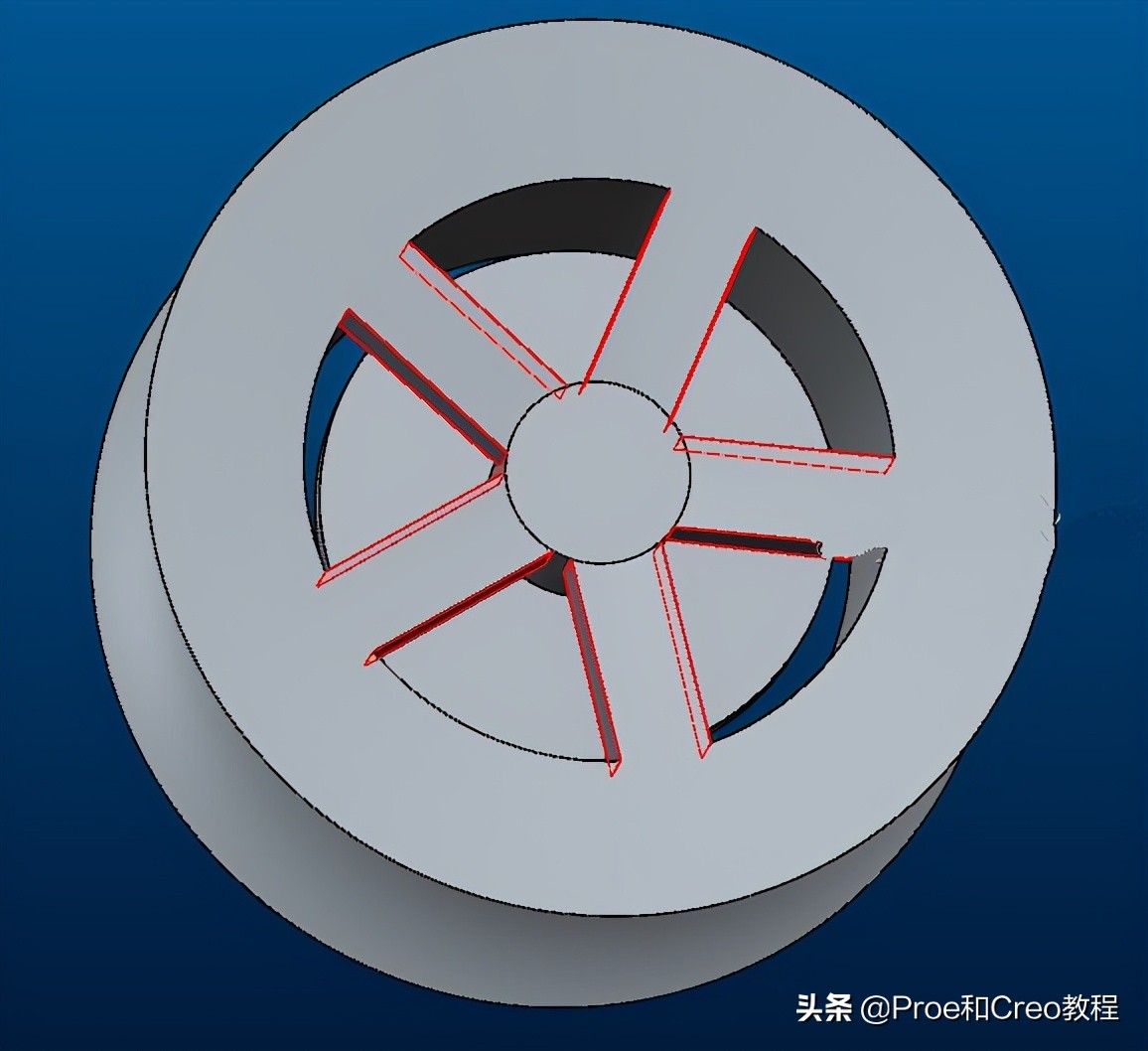 Proe/Creo汽车轮胎轮毂建模