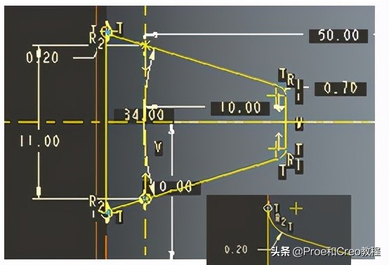 Proe/Creo-A型V带轮的参数设计