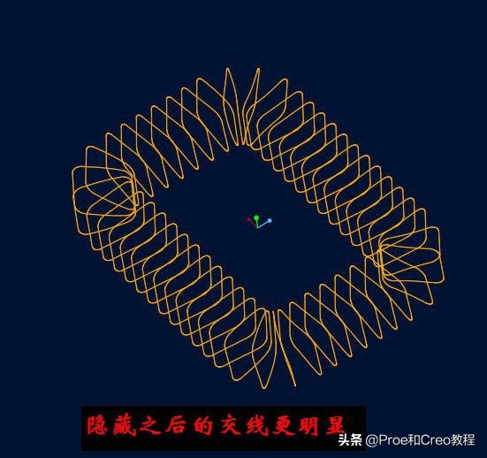 Proe/Creo可变截面扫描创建回环弹簧（含3D素材领取）