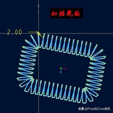 Proe/Creo可变截面扫描创建回环弹簧（含3D素材领取）