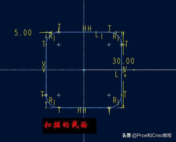 Proe/Creo可变截面扫描创建回环弹簧（含3D素材领取）