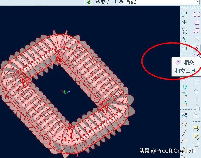 Proe/Creo可变截面扫描创建回环弹簧（含3D素材领取）