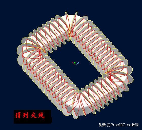 Proe/Creo可变截面扫描创建回环弹簧（含3D素材领取）