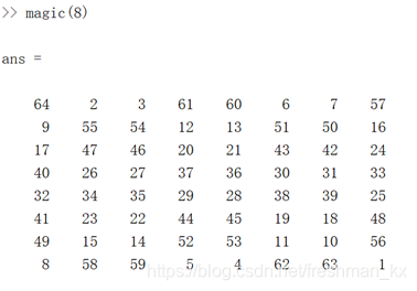 8阶魔方阵·