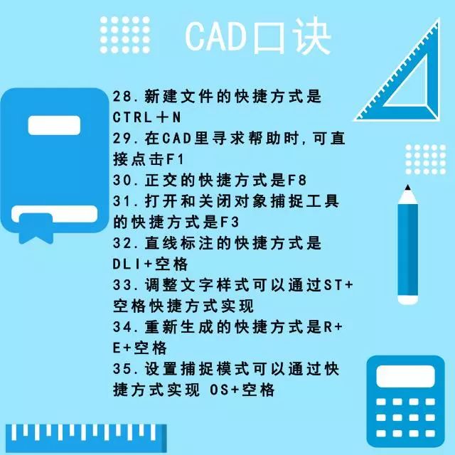 CAD新手自学绘图？一份口诀足够了，收藏背下来！的图7