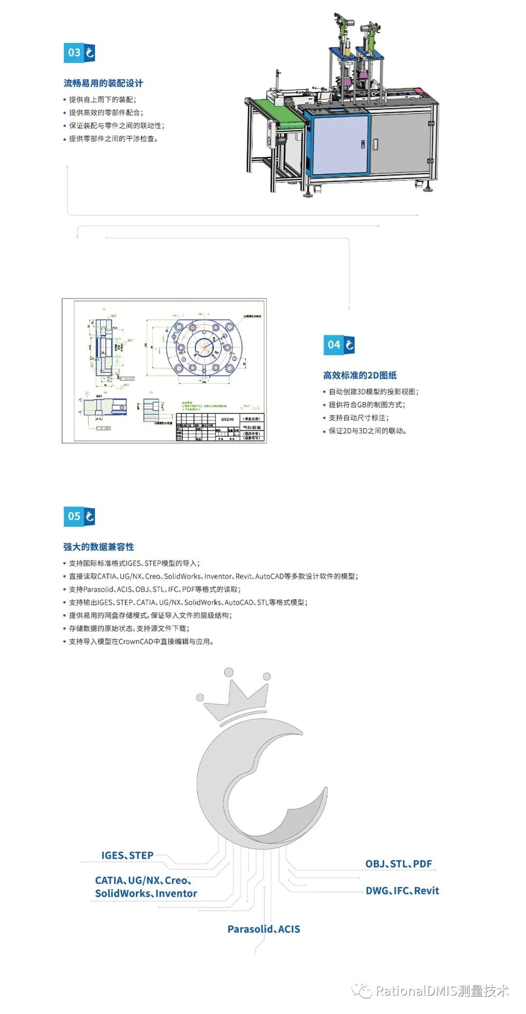 “芯”自主，更安全。国产三维云CAD:CrownCAD完全自主知识产权三维几何建模内核、约束求解器。的图30