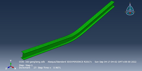 基于Abaqus的工字梁静应力分析的图5