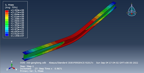 基于Abaqus的工字梁静应力分析的图6