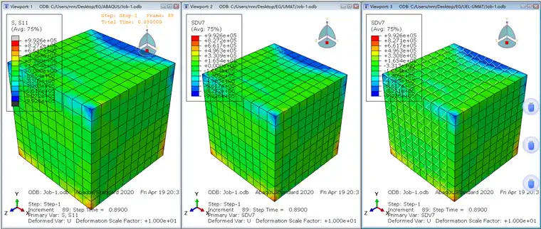 ABAQUS 二次开发（UEL+UMAT C3D8 单元动力隐式计算）的图5