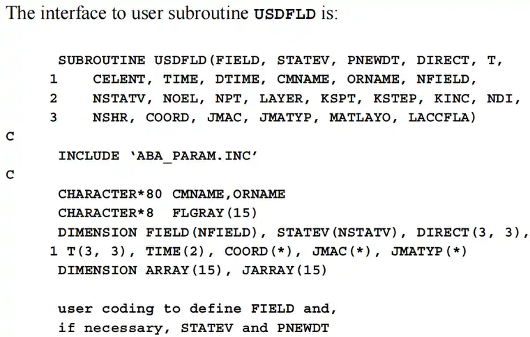 ABAQUS中使用USDFLD子程序的应用例子的图1