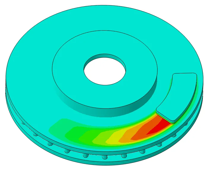 ABAQUS 刹车盘热结构耦合分析案例的图4