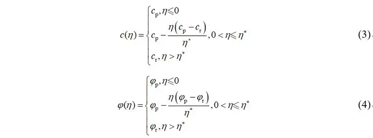 Abaqus通过USDFLD子程序进行泥岩的应变软化模拟的图3