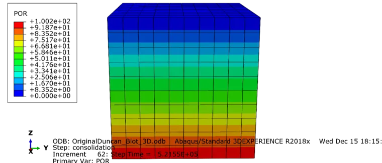 ABAQUS 原始邓肯张模型模拟3D比奥固结沉降的图3