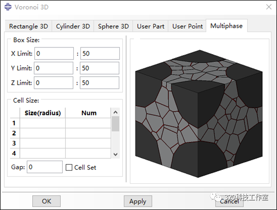 晶体塑性有限元 Abaqus 三维泰森多边形（voronoi模型）插件 V3.0的图3