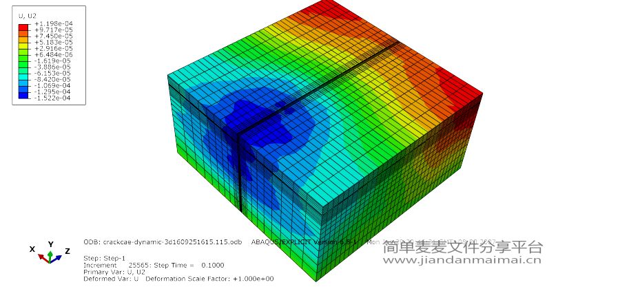 ABAQUS沥青路面结构裂缝模拟与分析模型。的图8