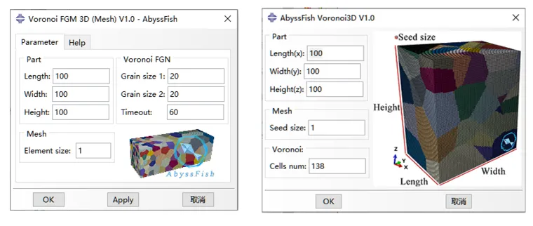 Abaqus三维梯度泰森多边形插件：Voronoi FGM 3D（Mesh）- AbyssFish 的图3