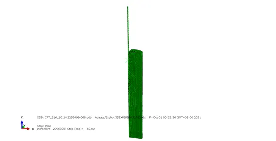 ABAQUS CEL (例7) 3D模拟岩土静力触探(CPT)贯入砂土的图1