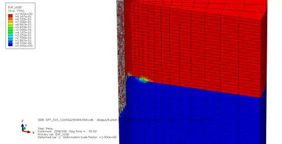 ABAQUS CEL (例7) 3D模拟岩土静力触探(CPT)贯入砂土的图5