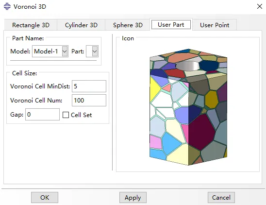 晶体塑性有限元 Abaqus 三维泰森多边形（voronoi模型）插件  V1.1的图5