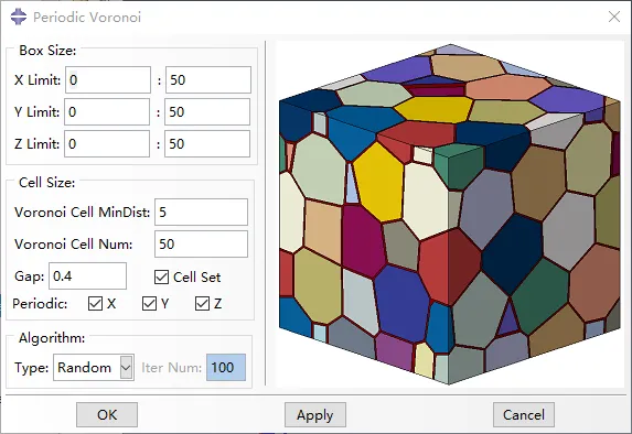 晶体塑性有限元 Abaqus 三维泰森多边形（voronoi模型）插件 V6.0的图19