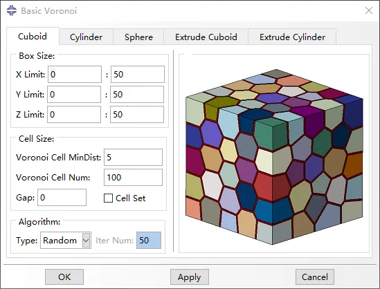 晶体塑性有限元 Abaqus 三维泰森多边形（voronoi模型）插件 V6.0的图7