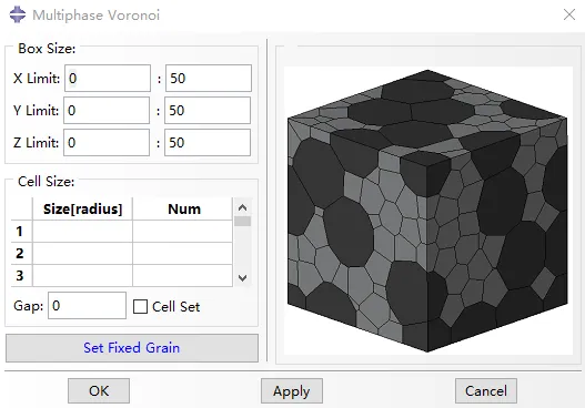 晶体塑性有限元 Abaqus 三维泰森多边形（voronoi模型）插件 V6.0的图12