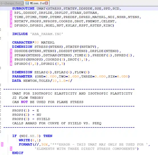 Abaqus Umat (子程序4) 弹塑性本构,米塞斯模型(Mises Model)的图2