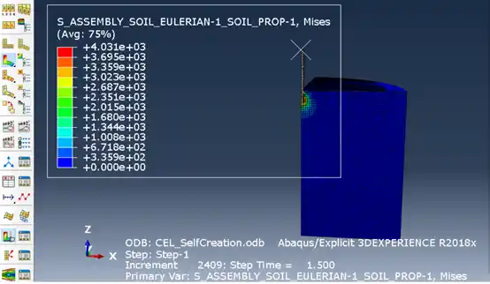 ABAQUS CEL (例2) 海上开口桩贯入砂土 (附完整的input file)的图1