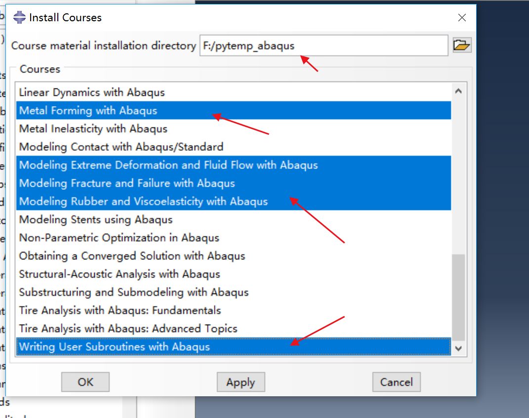 教你如何使用ABAQUS自带的Courses的图3