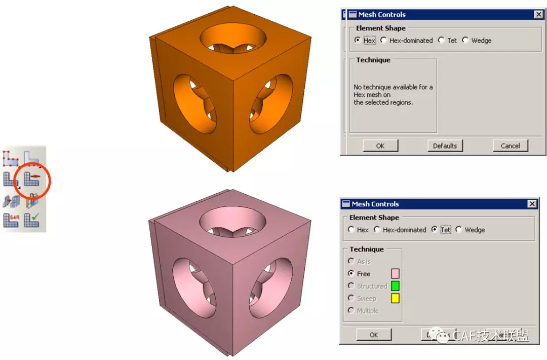 关于Abaqus/CAE中的网格划分的图19