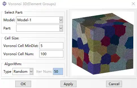 晶体塑性有限元 Abaqus 三维泰森多边形（voronoi模型）插件 V5.0的图17