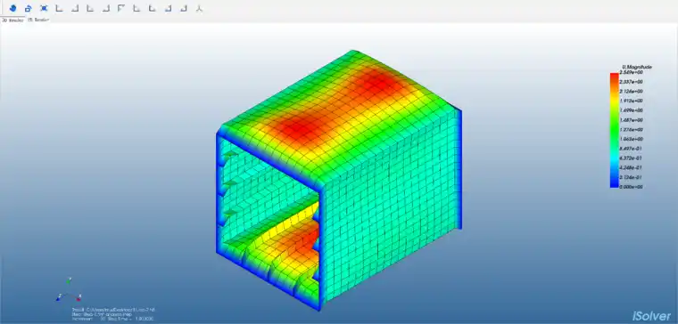 【iSolver案例分享53】简易箱型梁纯弯分析的图7