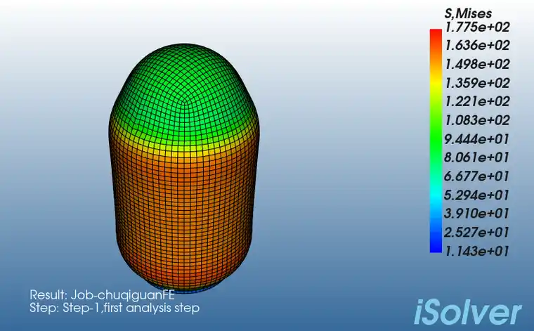 【iSolver案例分享30】压力容器受力分析的图4