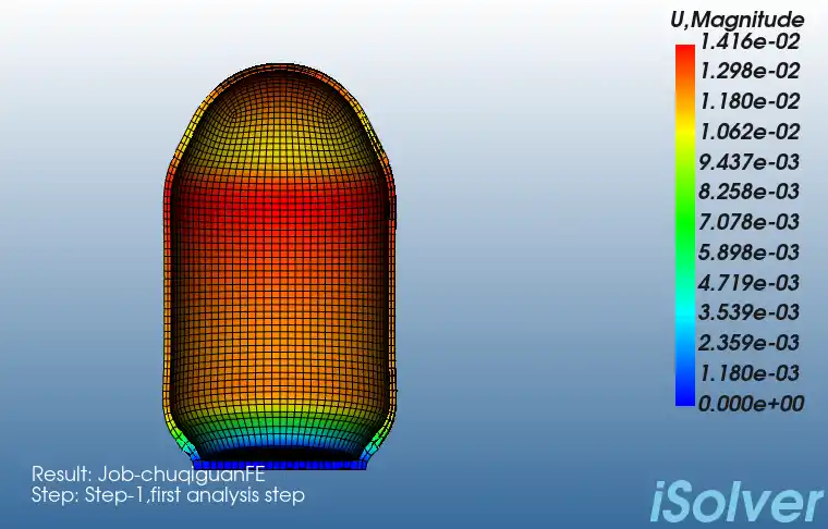 【iSolver案例分享30】压力容器受力分析的图13