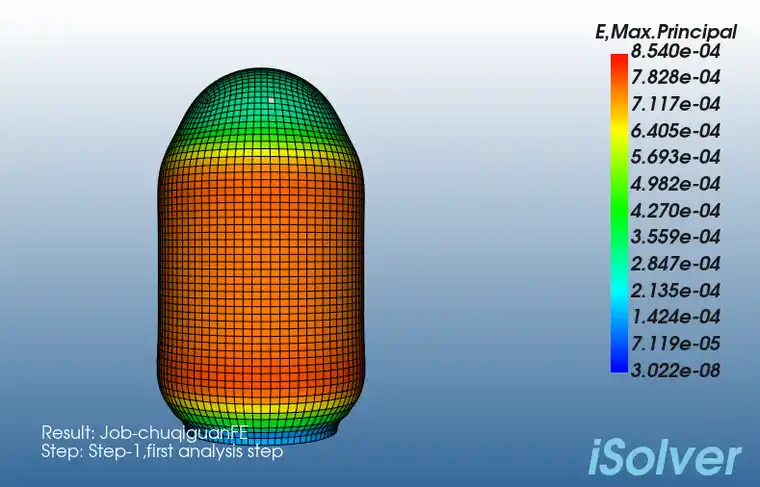 【iSolver案例分享30】压力容器受力分析的图8