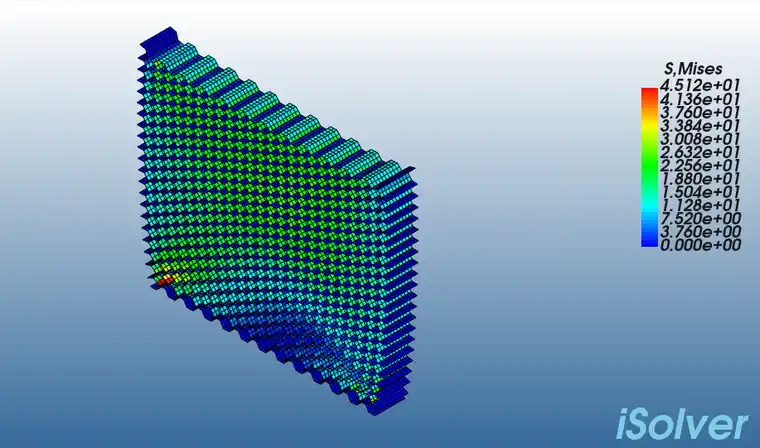 【iSolver案例分享43】蜂窝芯子受压刚度分析的图6