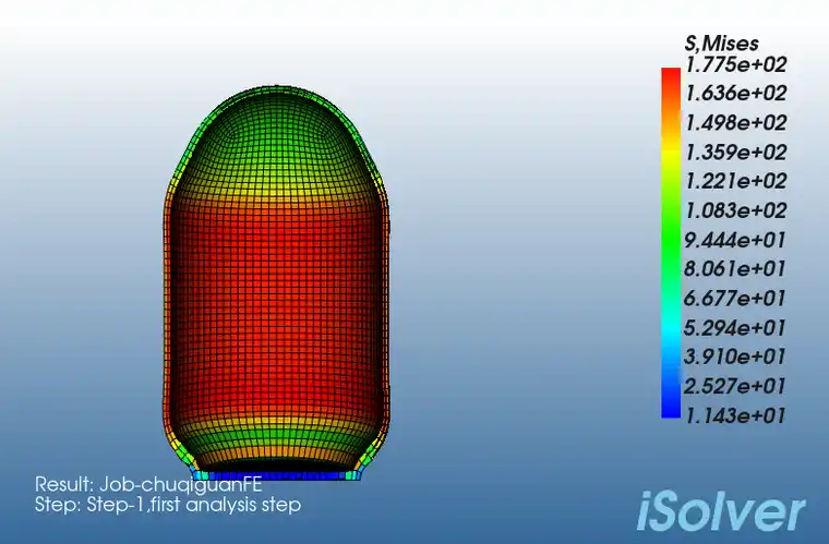 【iSolver案例分享30】压力容器受力分析的图5