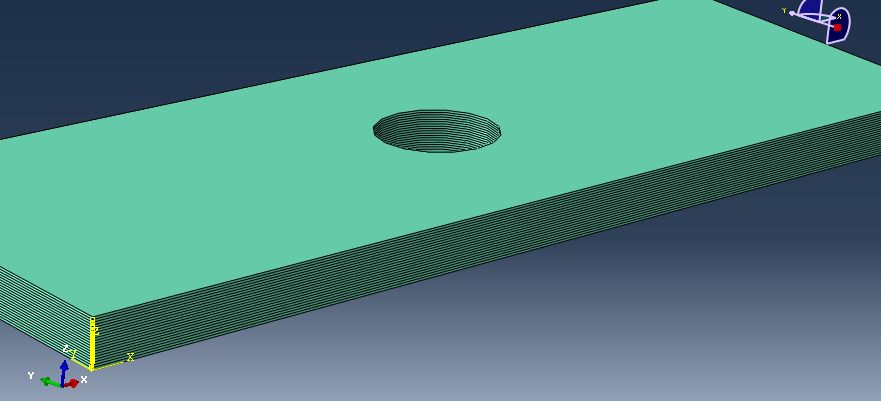 事半功倍：Abaqus层压板自动建模python脚本（二）开孔板的图1