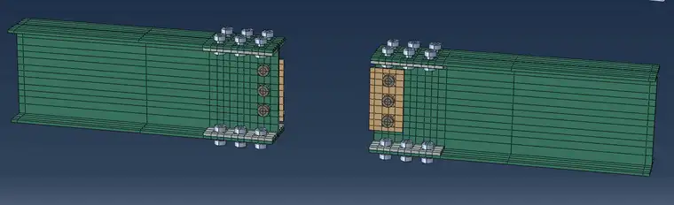 基abaqus的圆钢管混凝土柱-外环版钢梁节点滞回性能分析的图2