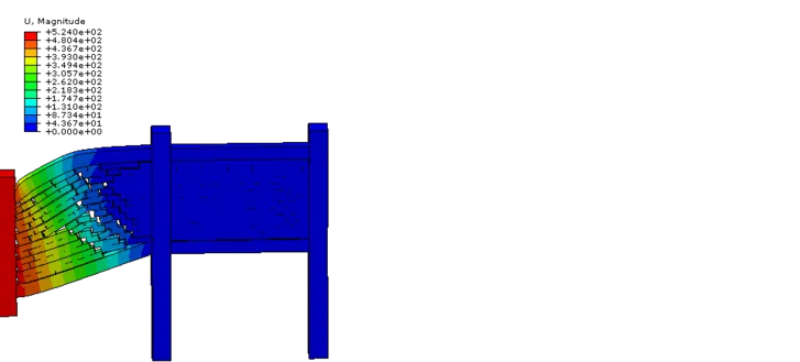 ABAQUS 砖块砂浆填充墙的开裂模拟的图2