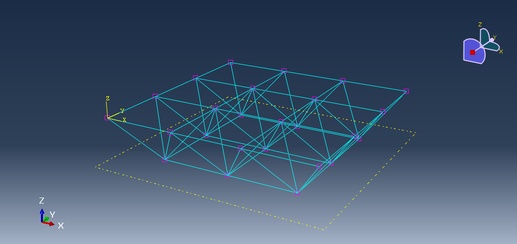 Abaqus 三维刚架与桁架模型分析的图13