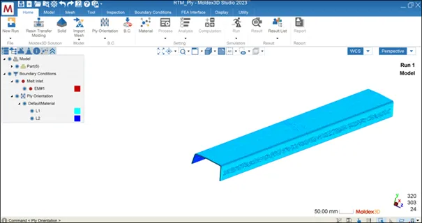 Moldex3D模流分析之Composite 2023 如何于Studio编辑RTM纤维布排向的图4