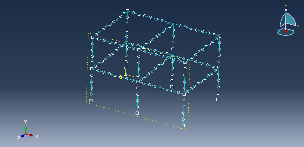 Abaqus 三维刚架与桁架模型分析的图3