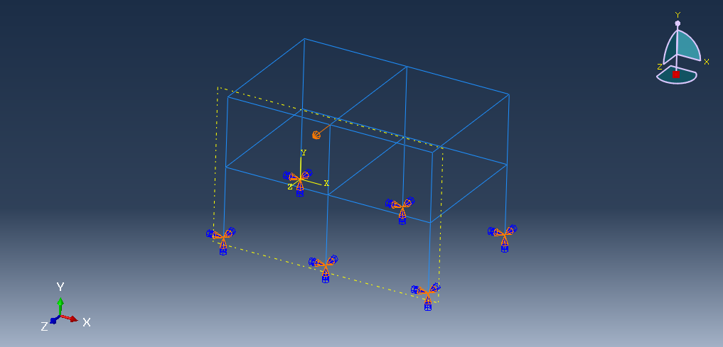 Abaqus 三维刚架与桁架模型分析的图2