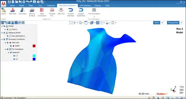 Moldex3D模流分析之Composite 2023 如何于Studio编辑RTM纤维布排向的图7