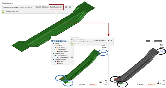 Moldex3D模流分析之边界条件网格和叠层排向的图7