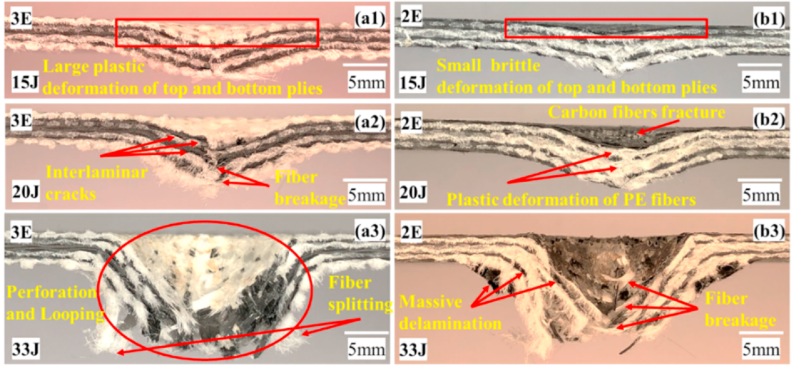 港科大等《Composites Part B》：热塑性复合材料低速冲击响应分析研究的图5