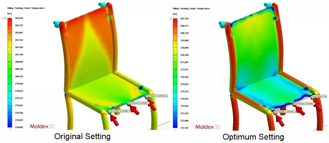 利用Moldex3D和Ultrasim®优化气体辅助射出成型制造的纤维强化塑料椅子的图3